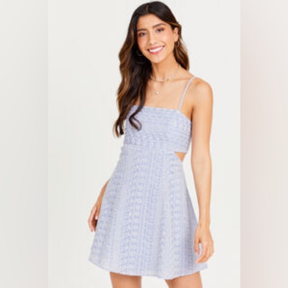 Altar’d State Christina Embroidered Dress - Chambray - Medium - Never Worn NWT